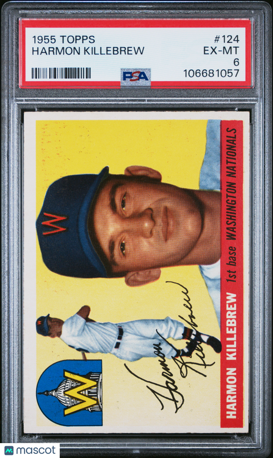 1955 Topps Harmon Killebrew #124 PSA 6