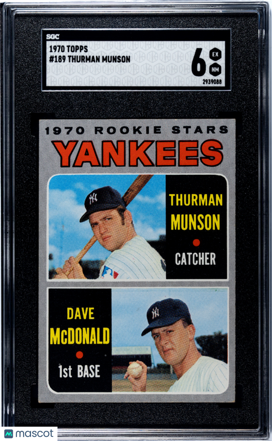 1970 Topps Thurman Munson #189 SGC 6
