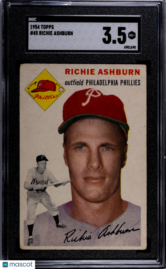 1954 Topps Richie Ashburn #45 SGC 3.5