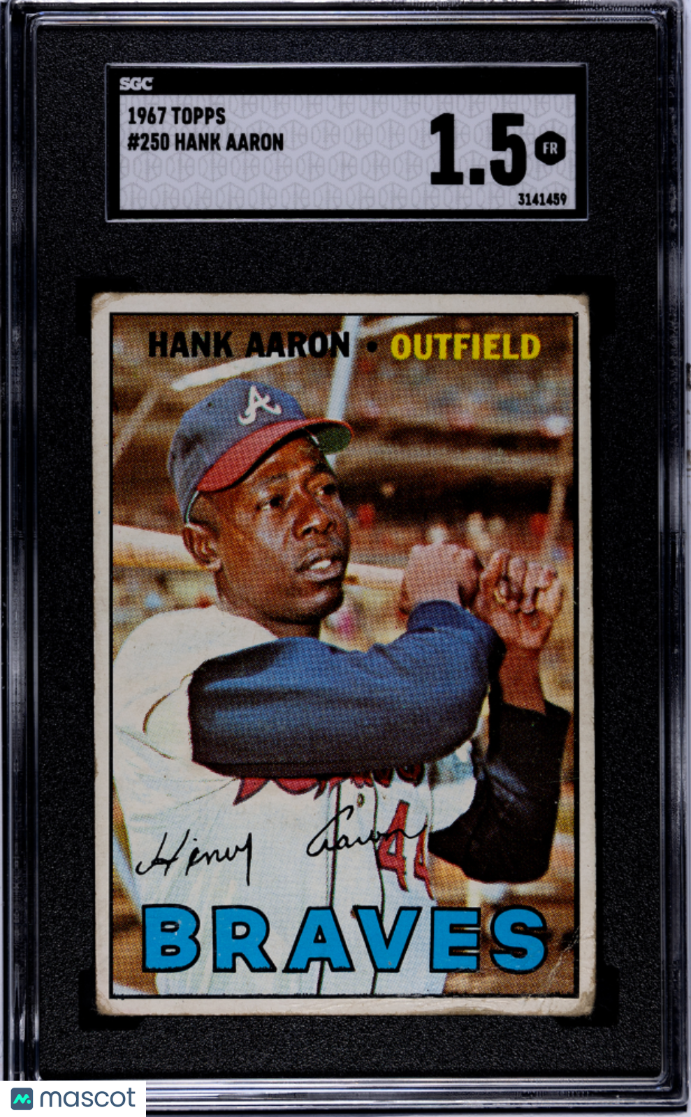 1967 Topps Hank Aaron #250 SGC 1.5