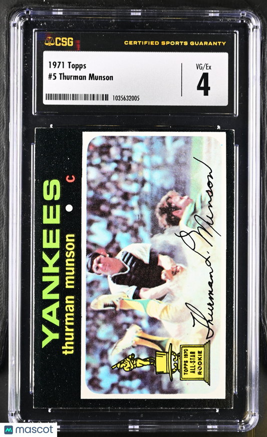 1971 Topps Thurman Munson #5 CGC 4