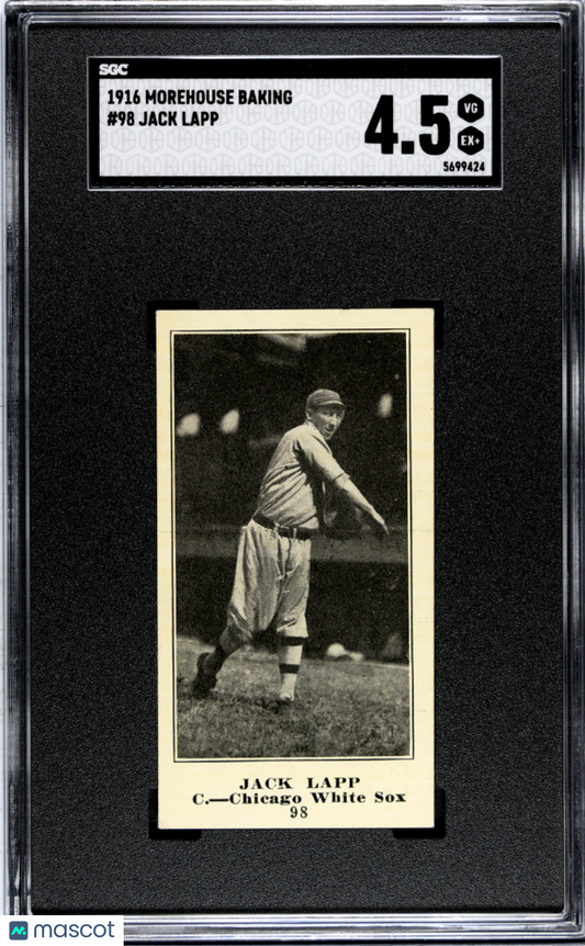 1916 Morehouse Baking Jack Lapp #98 SGC 4.5