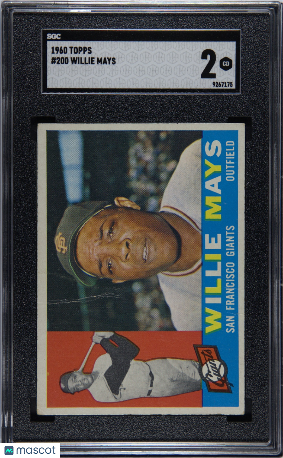1960 Topps Willie Mays #200 SGC 2