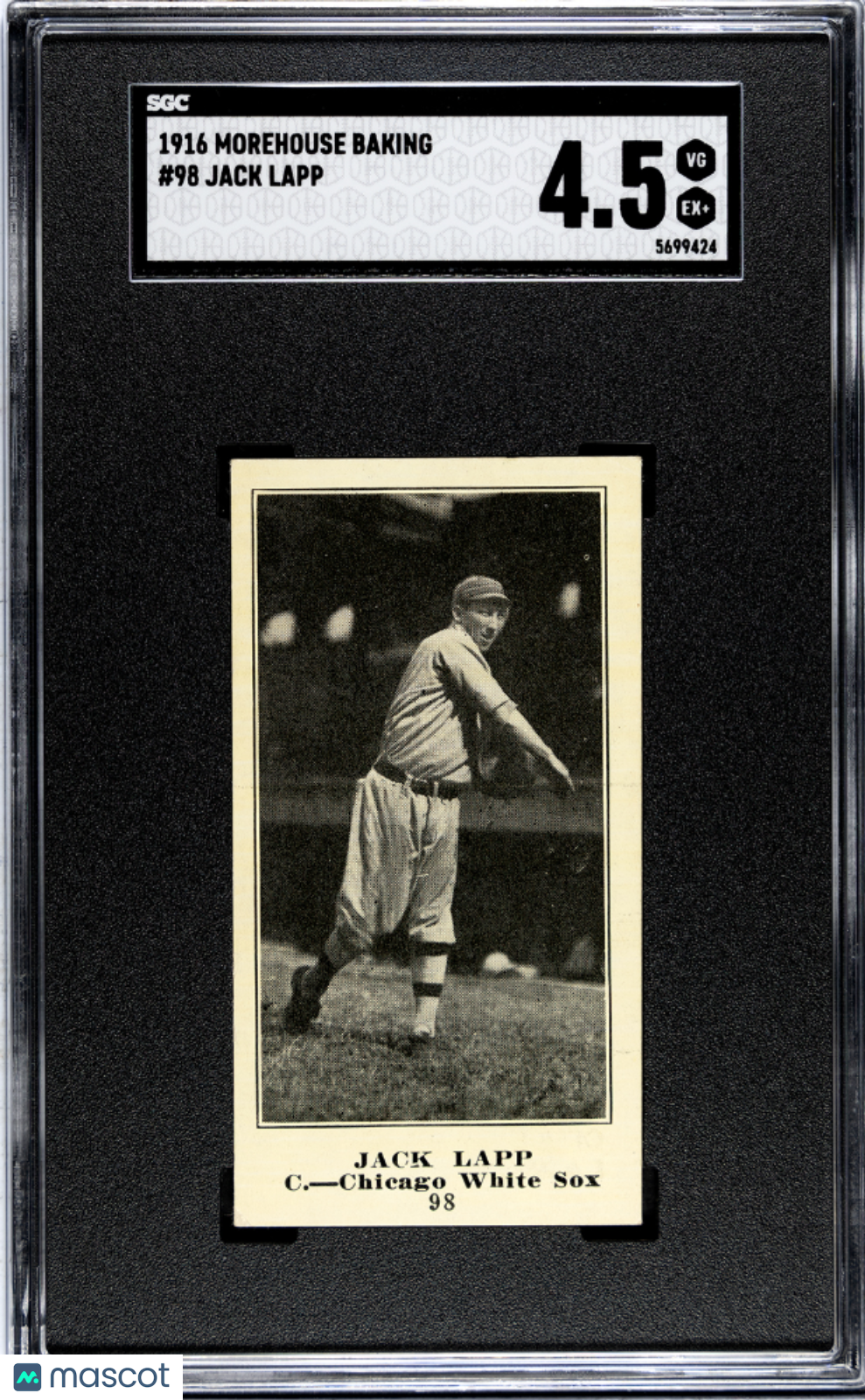 1916 Morehouse Baking Jack Lapp #98 SGC 4.5