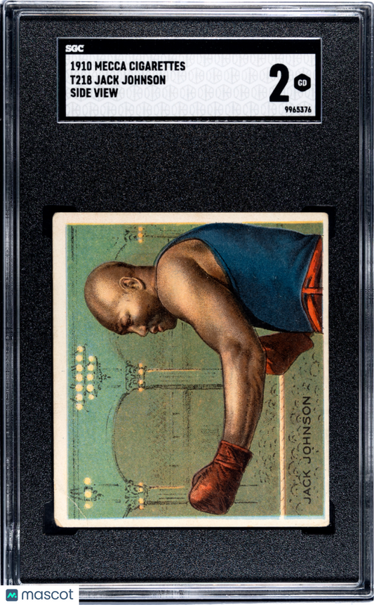 1910 Mecca Cigarettes (T218) Jack Johnson Side View SGC 2