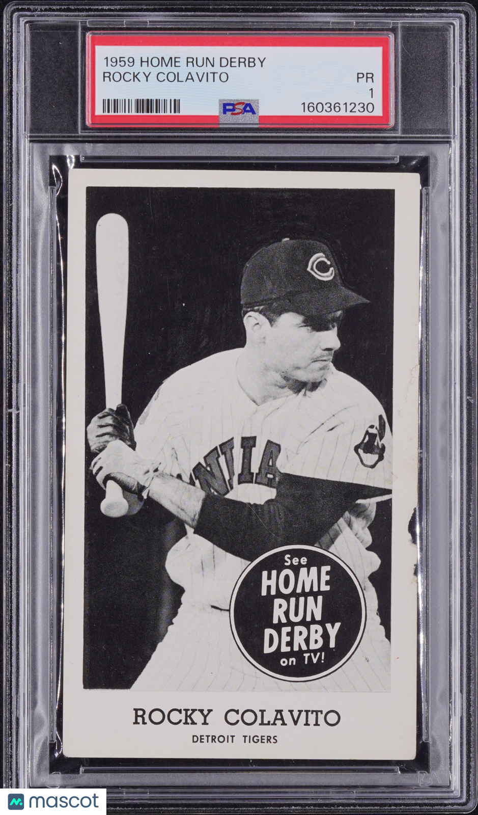 1959 Home Run Derby Rocky Colavito PSA 1