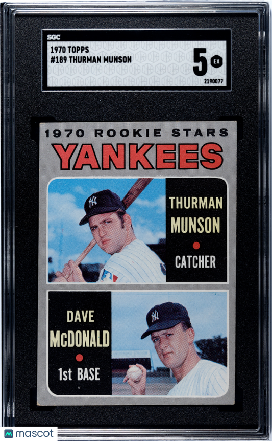 1970 Topps Thurman Munson #189 SGC 5