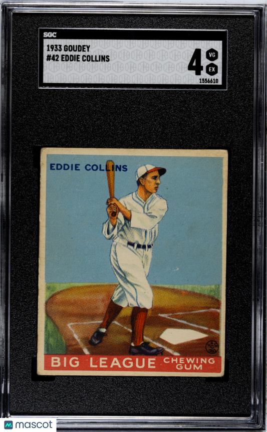 1933 Goudey Eddie Collins #42 SGC 4