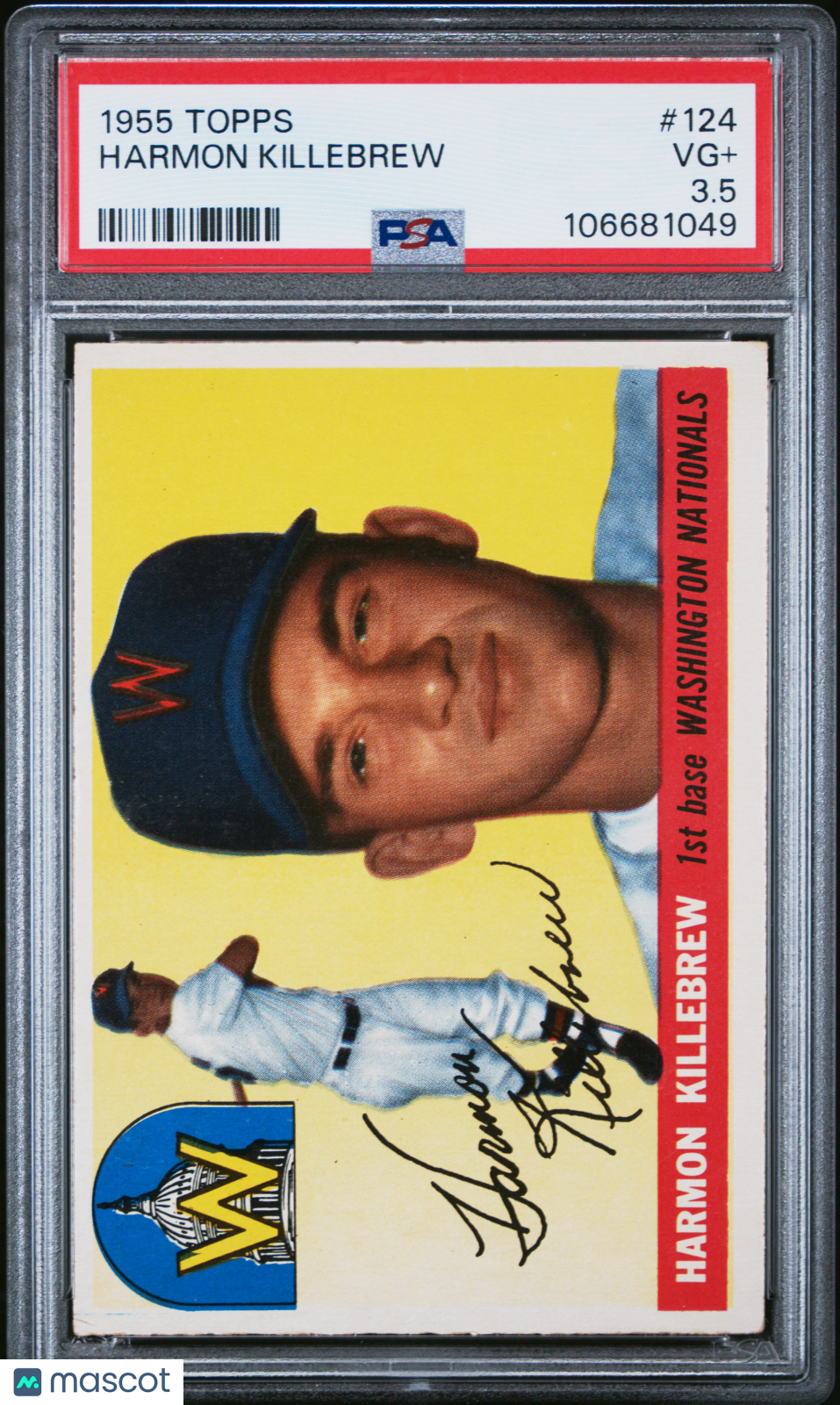 1955 Topps Harmon Killebrew #124 PSA 3.5