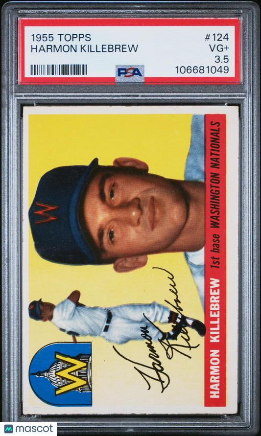 1955 Topps Harmon Killebrew #124 PSA 3.5
