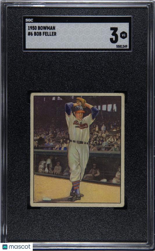 1950 Bowman Bob Feller #6 SGC 3