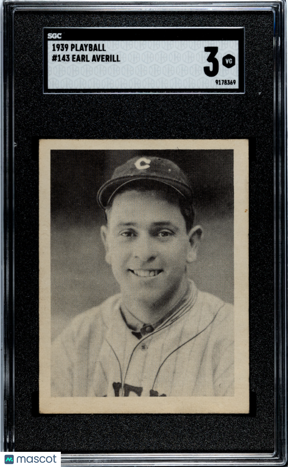 1939 Playball Earl Averill #143 SGC 3