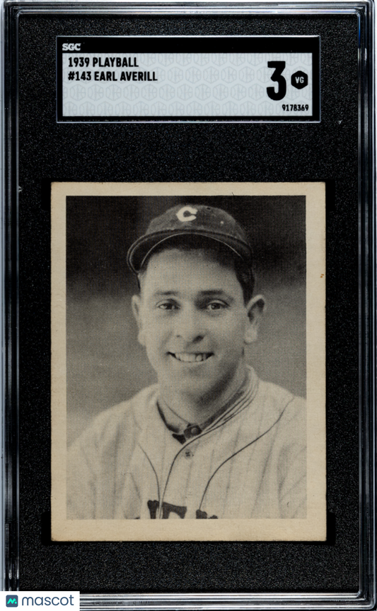 1939 Playball Earl Averill #143 SGC 3