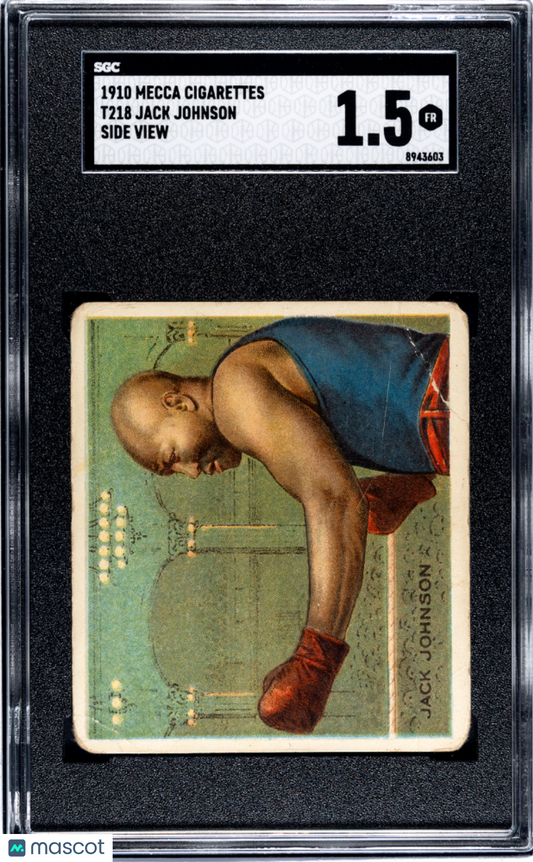 1910 Mecca Cigarettes (T218) Jack Johnson Side View SGC 1.5