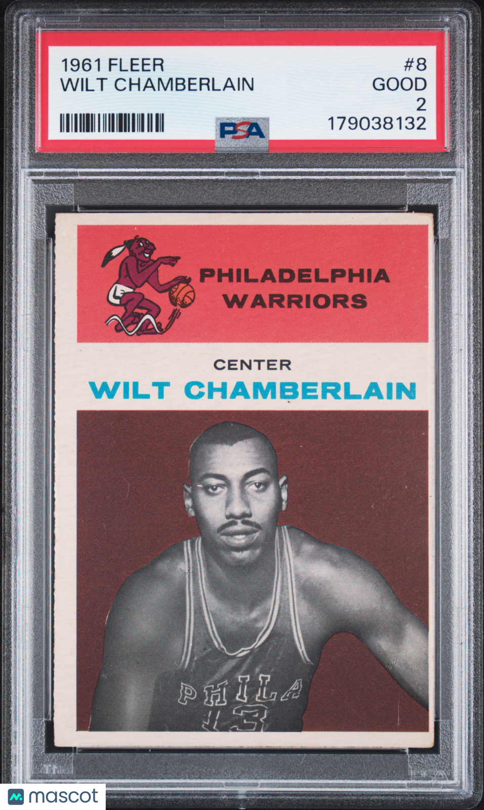 1961 Fleer Wilt Chamberlain #8 PSA 2