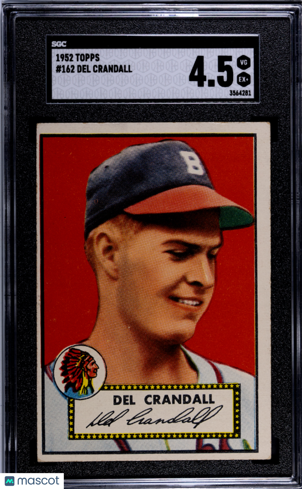 1952 Topps Del Crandall #162 SGC 4.5