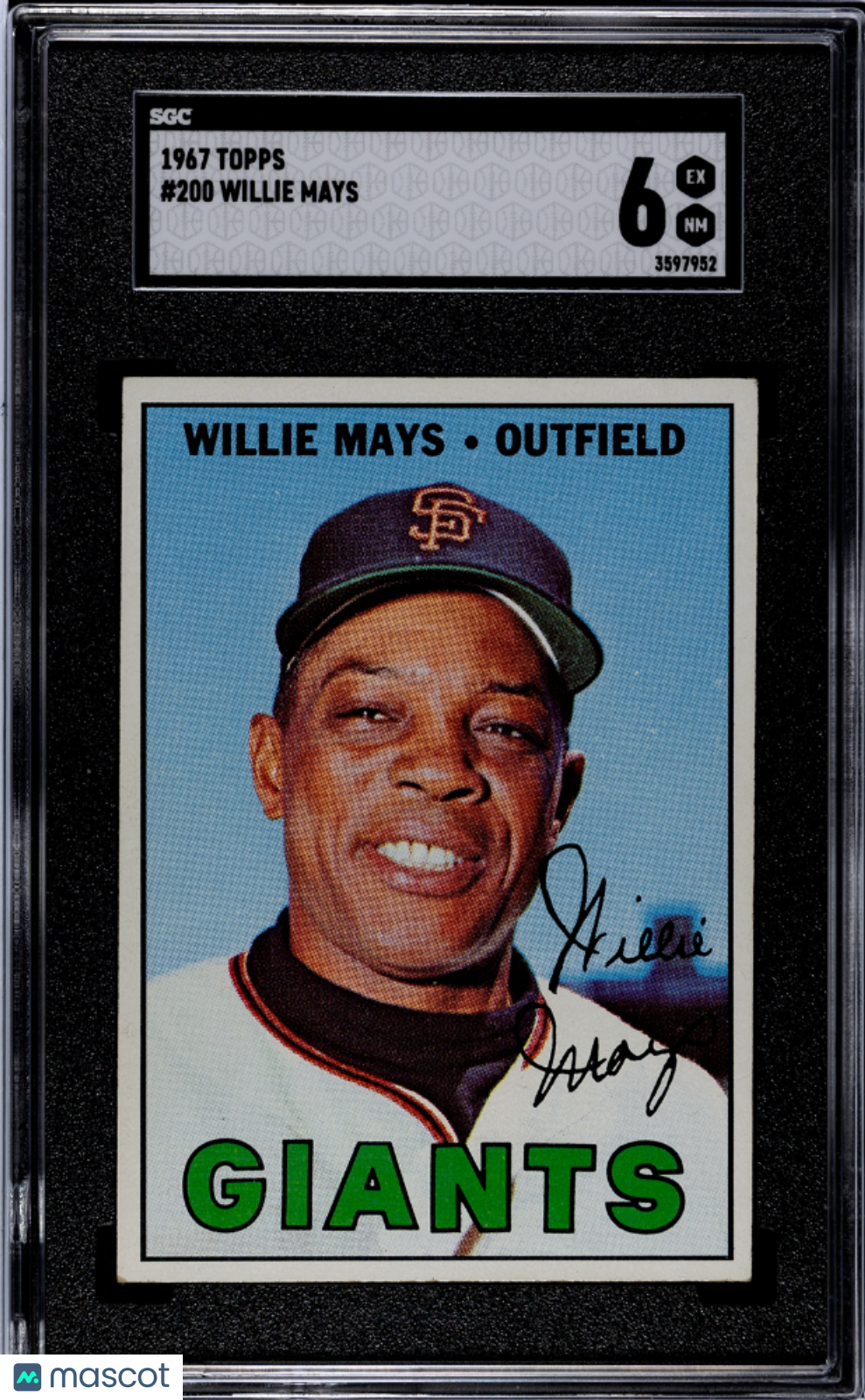 1967 Topps Willie Mays #200 SGC 6