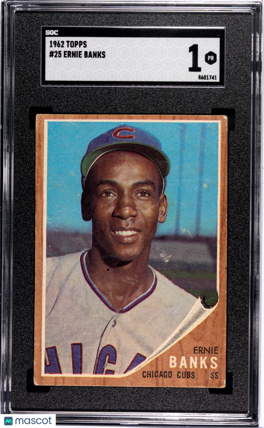 1962 Topps Ernie Banks #25 SGC 1