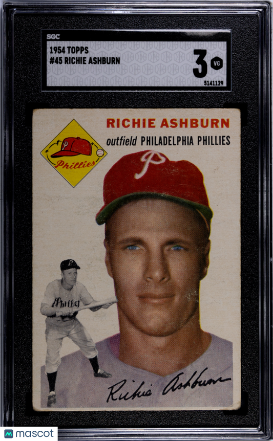 1954 Topps Richie Ashburn #45 SGC 3