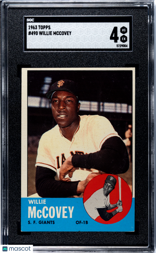 1963 Topps Willie Mccovey #490 SGC 4
