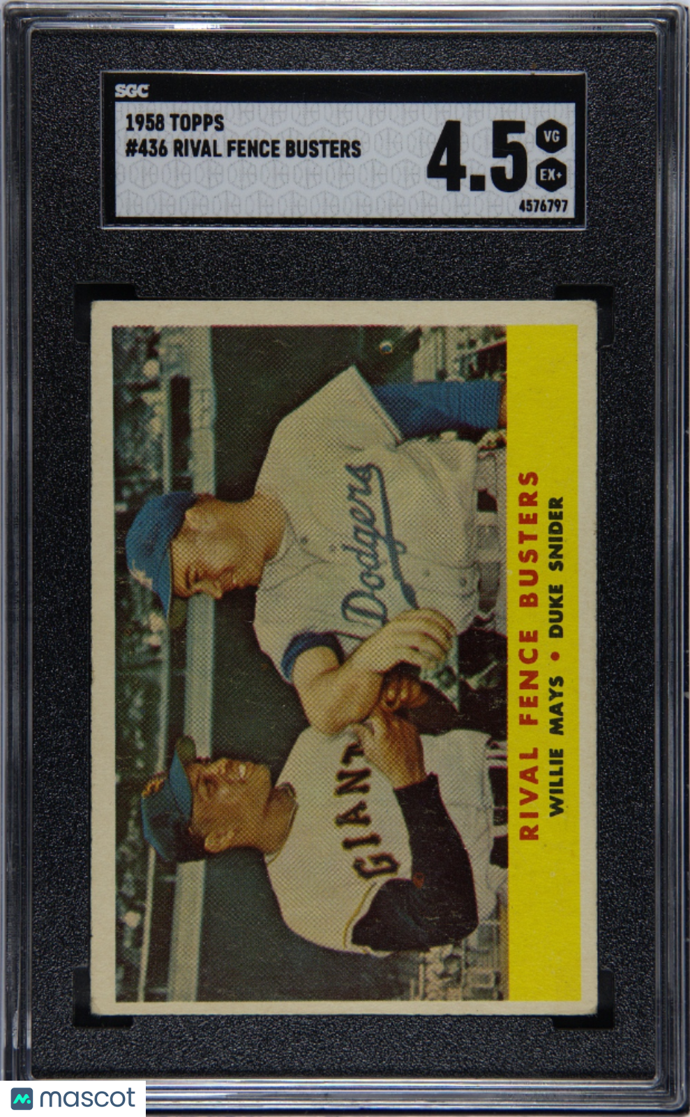 1958 Topps Rival Fence Busters #436 SGC 4.5