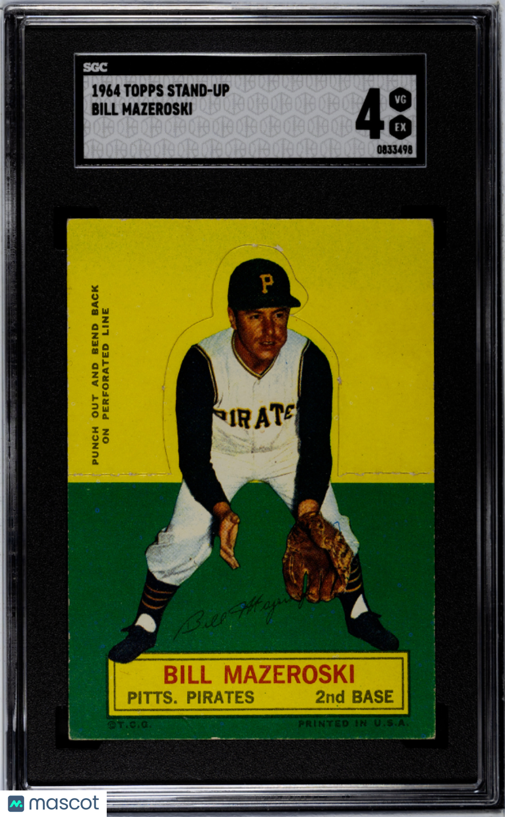 1964 Topps Stand-Up Bill Mazeroski SGC 4