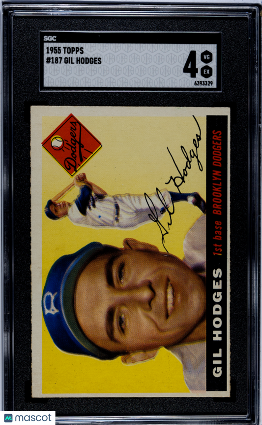 1955 Topps Gil Hodges #187 SGC 4