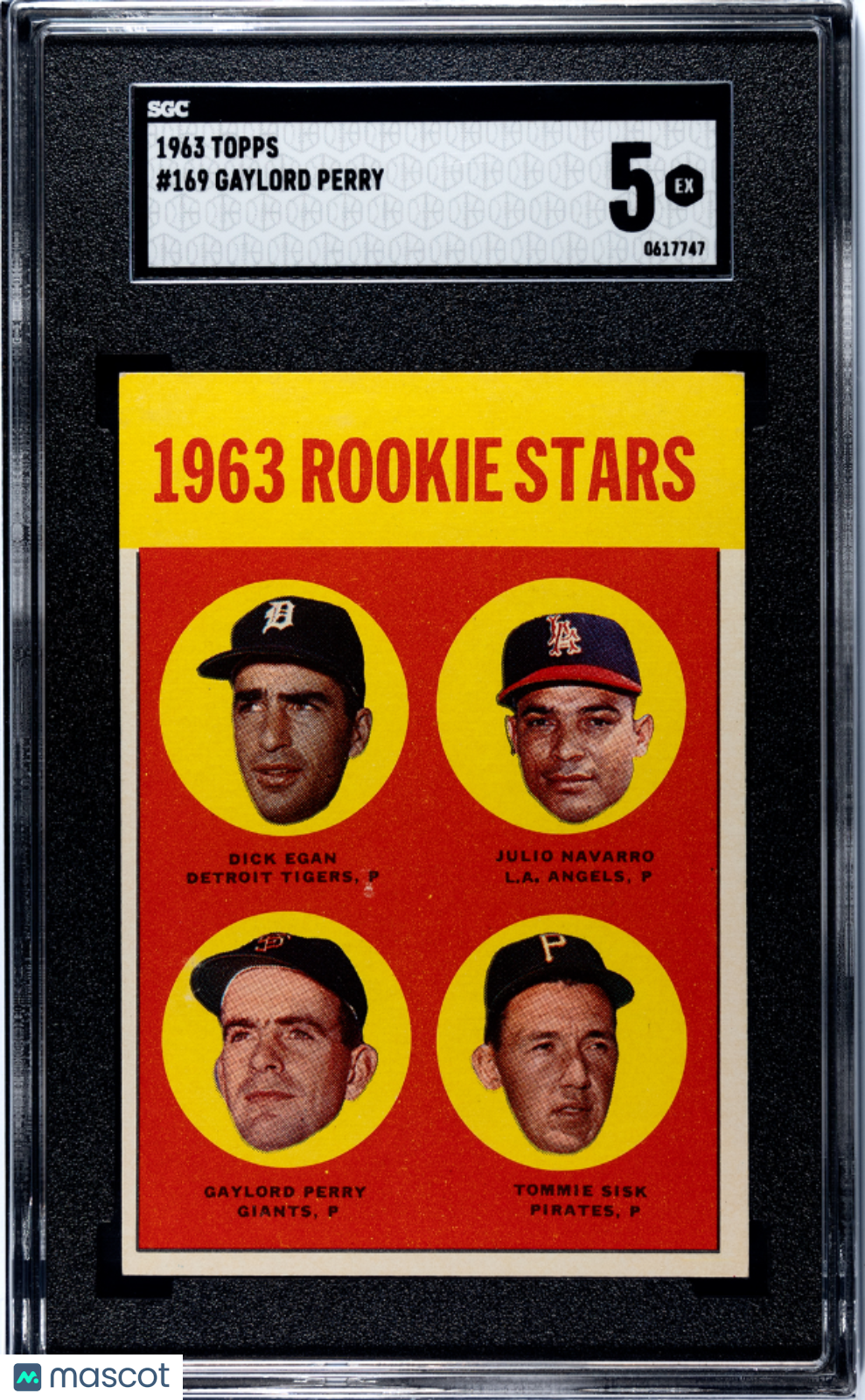 1963 Topps Gaylord Perry #169 SGC 5