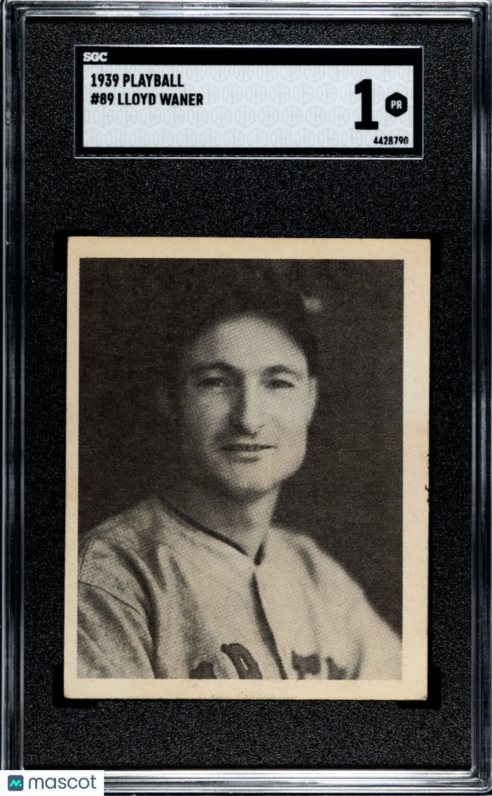 1939 Playball Lloyd Waner #89 SGC 1