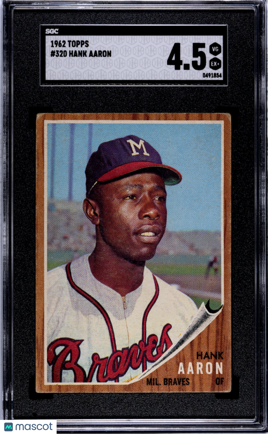1962 Topps Hank Aaron #320 SGC 4.5