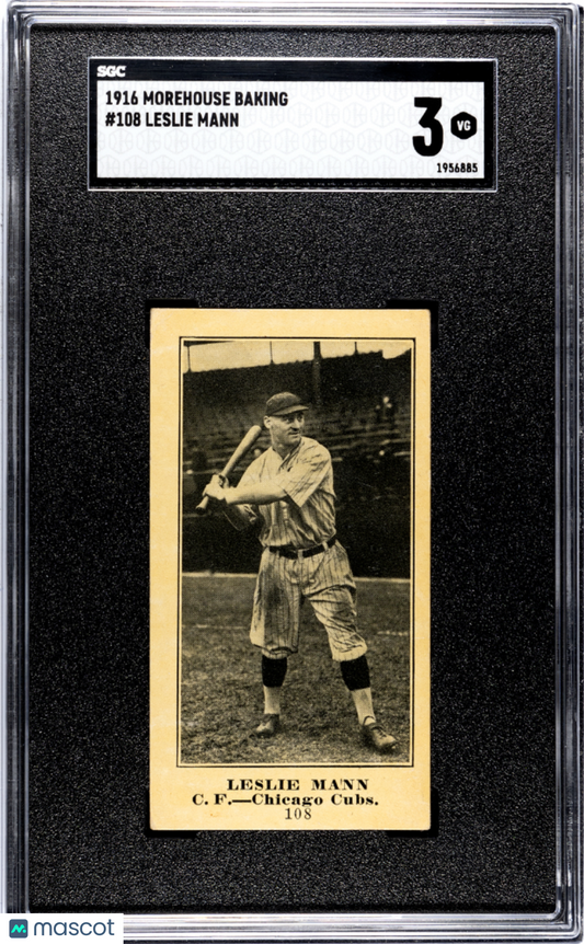 1916 Morehouse Baking Leslie Mann #108 SGC 3