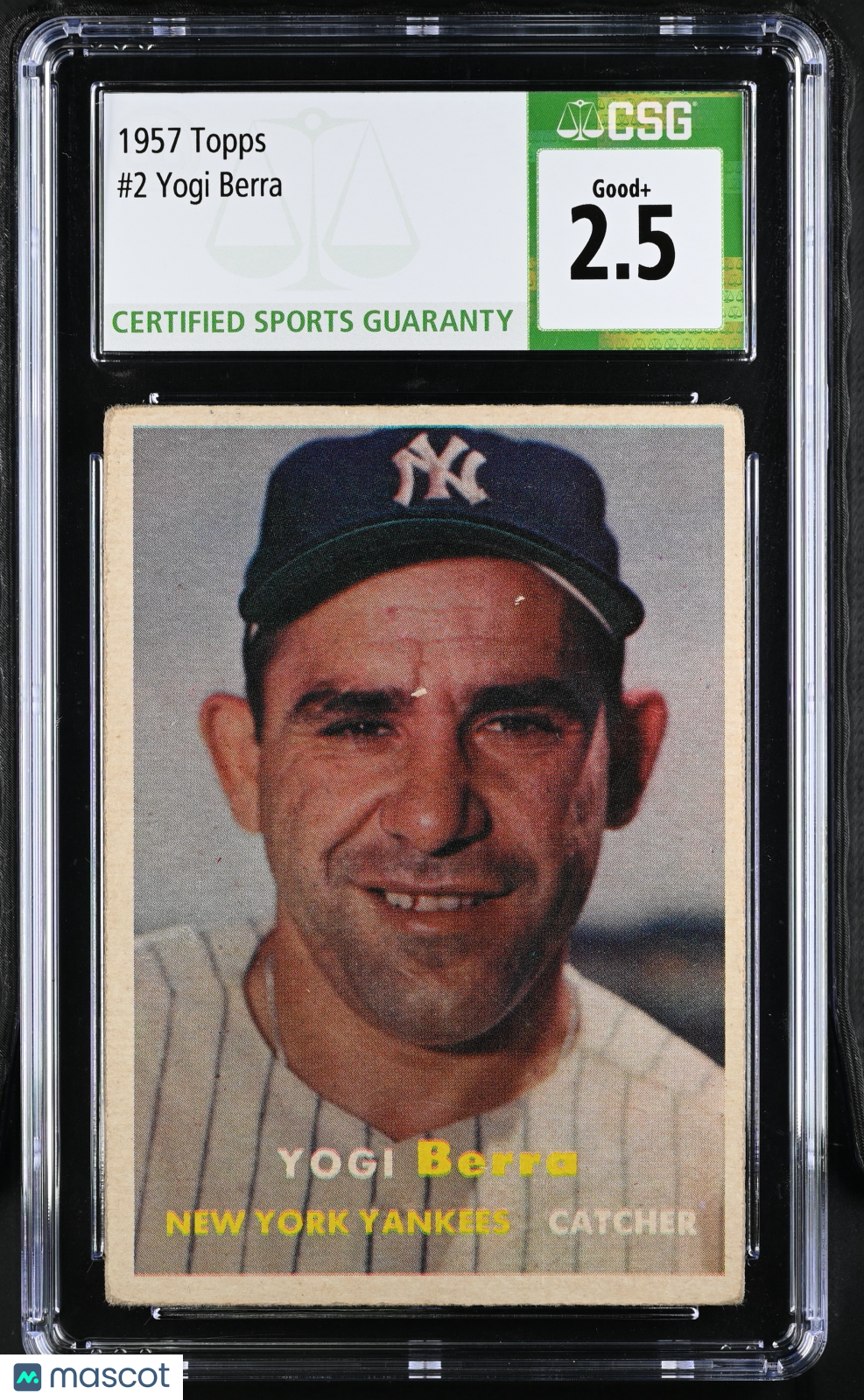 1957 Topps Yogi Berra #2 CGC 2.5