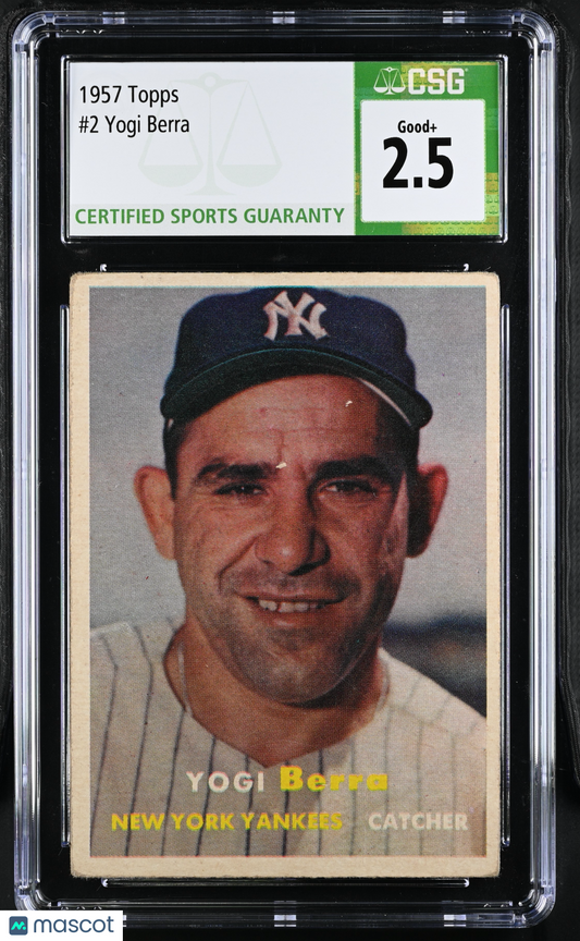 1957 Topps Yogi Berra #2 CGC 2.5