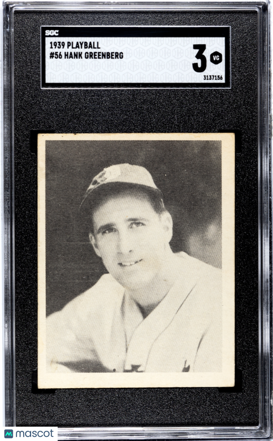 1939 Playball Hank Greenberg #56 SGC 3