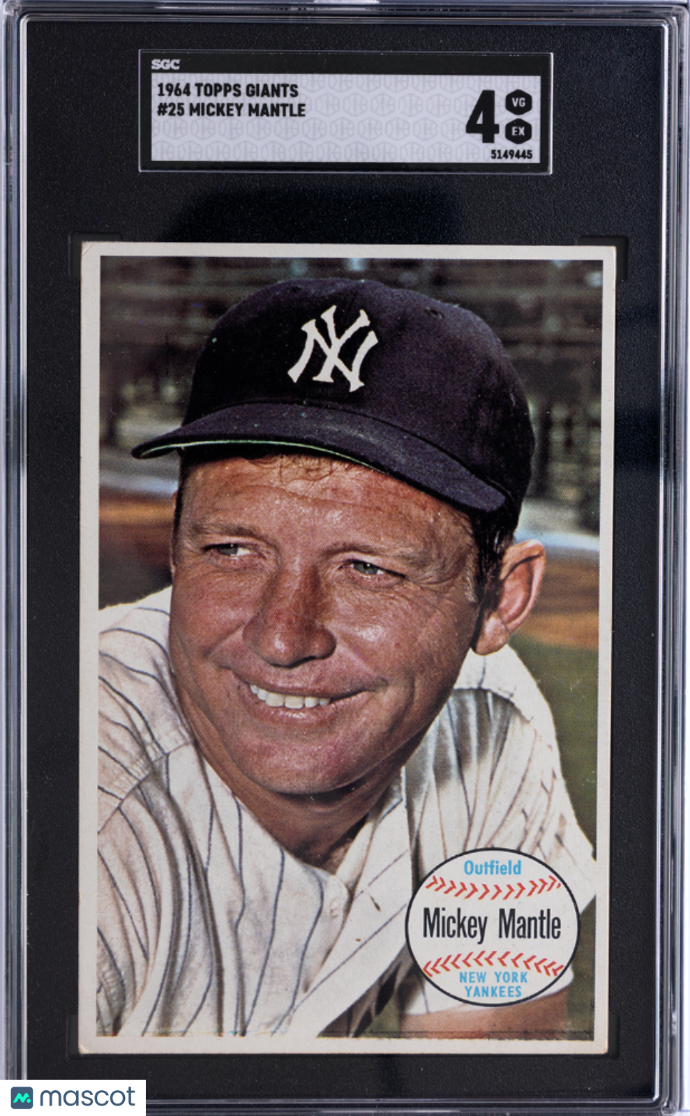 1964 Topps Giants Mickey Mantle #25 SGC 4