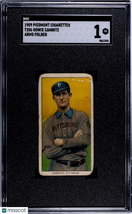 1909 Piedmont Cigarettes (T206) Howie Camnitz Arms Folded SGC 1