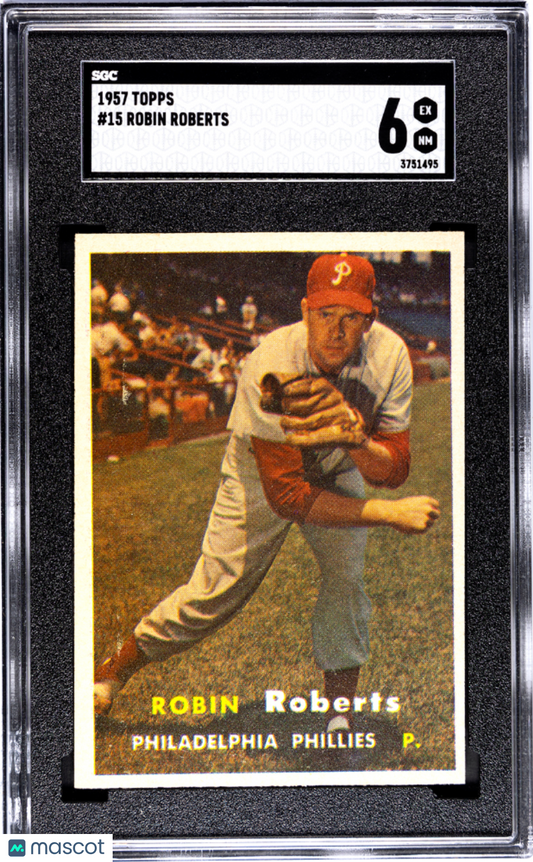 1957 Topps Robin Roberts #15 SGC 6