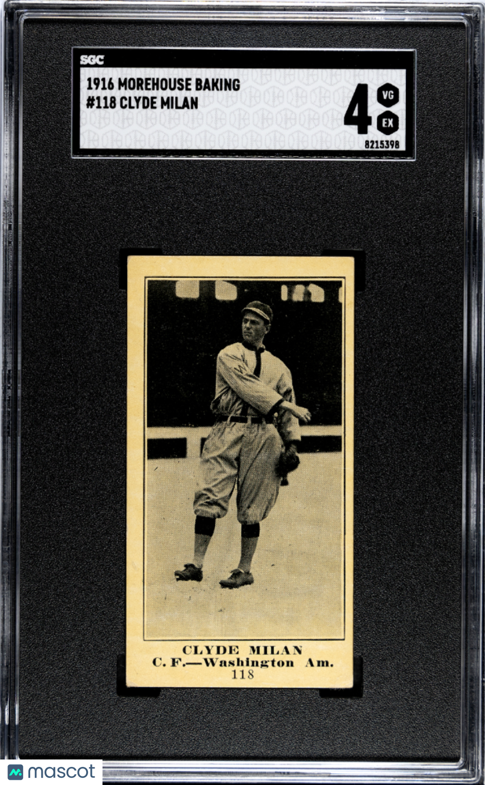 1916 Morehouse Baking Clyde Milan #118 SGC 4