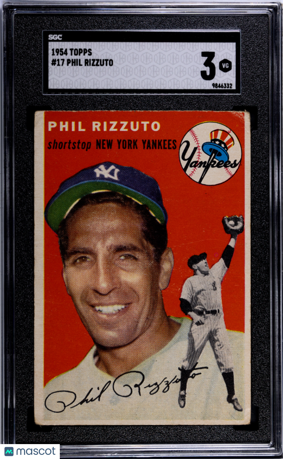 1954 Topps Phil Rizzuto #17 SGC 3