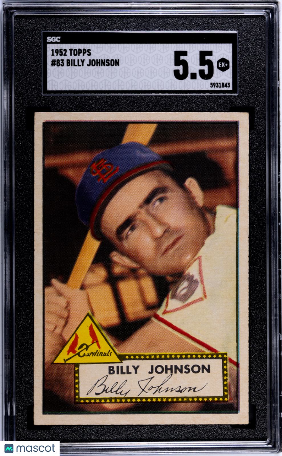 1952 Topps Billy Johnson #83 SGC 5.5
