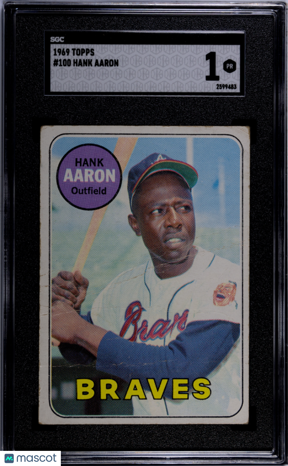 1969 Topps Hank Aaron #100 SGC 1