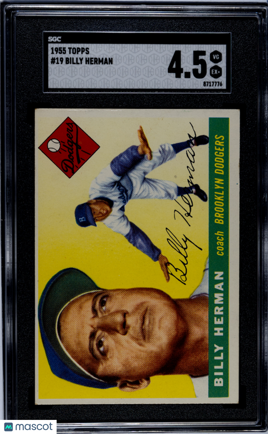 1955 Topps Billy Herman #19 SGC 4.5