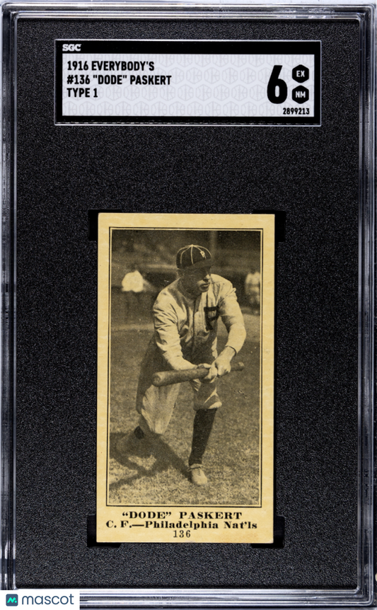 1916 Everybody's Dode Paskert #136 Type SGC 6