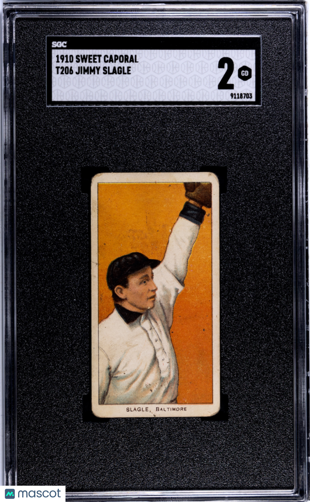 1910 Sweet Caporal (T206) Jimmy Slagle SGC 2