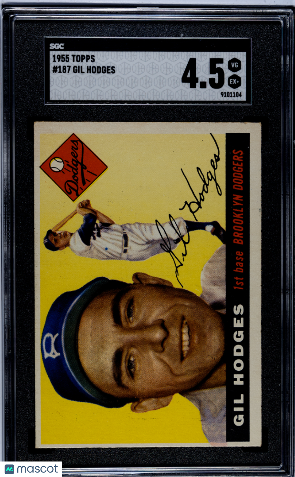 1955 Topps Gil Hodges #187 SGC 4.5