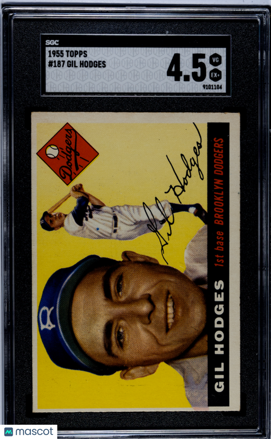 1955 Topps Gil Hodges #187 SGC 4.5