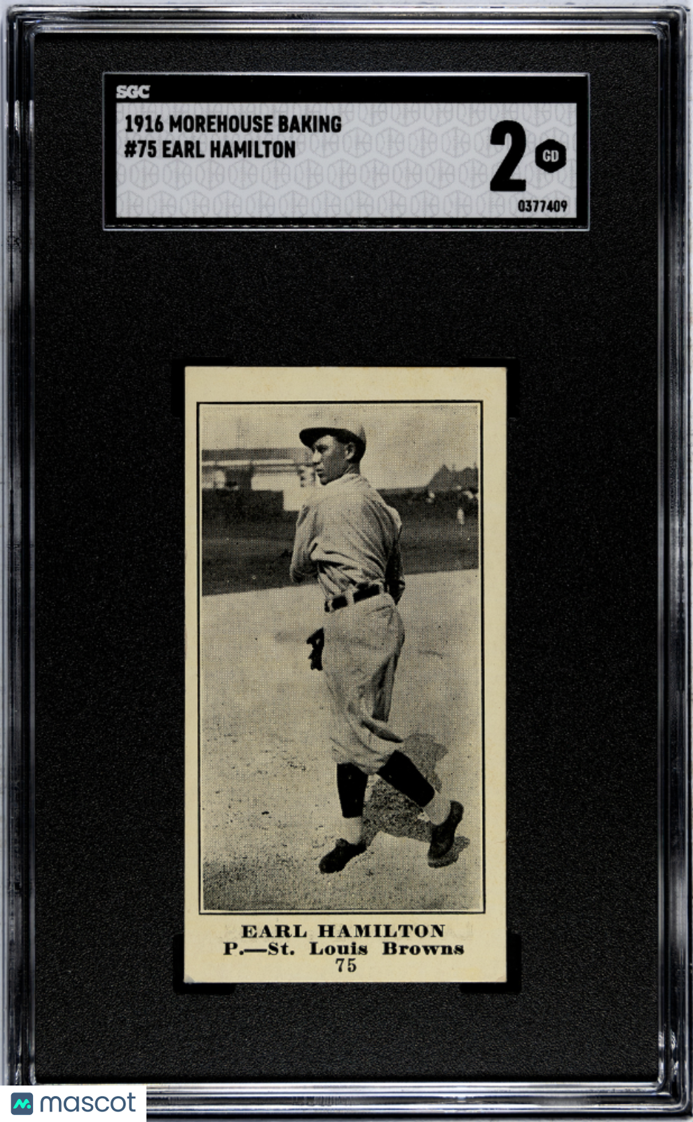 1916 Morehouse Baking Earl Hamilton #75 SGC 2