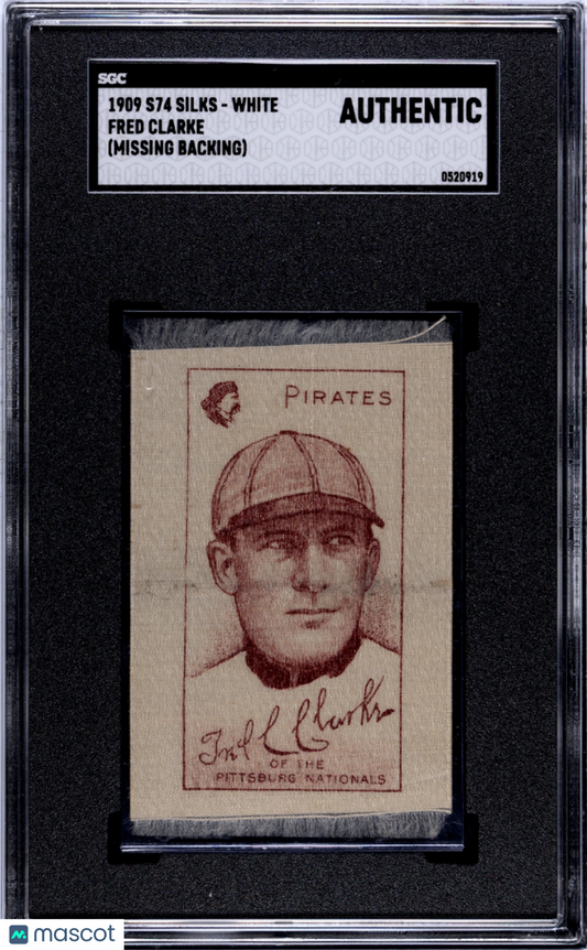 1909 S74 Silks - White (S74-1) Fred Clarke SGC A