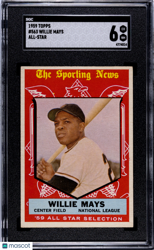 1959 Topps Willie Mays #563 All Star SGC 6