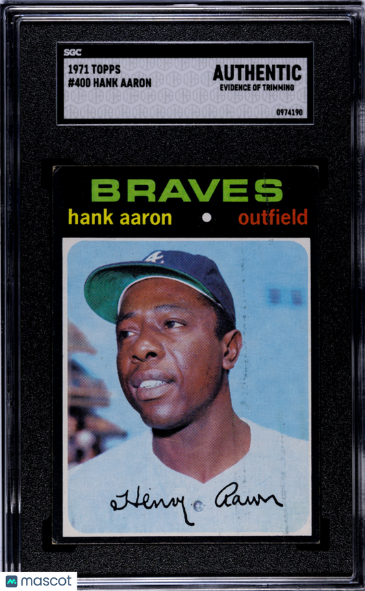 1971 Topps Hank Aaron #400 SGC A